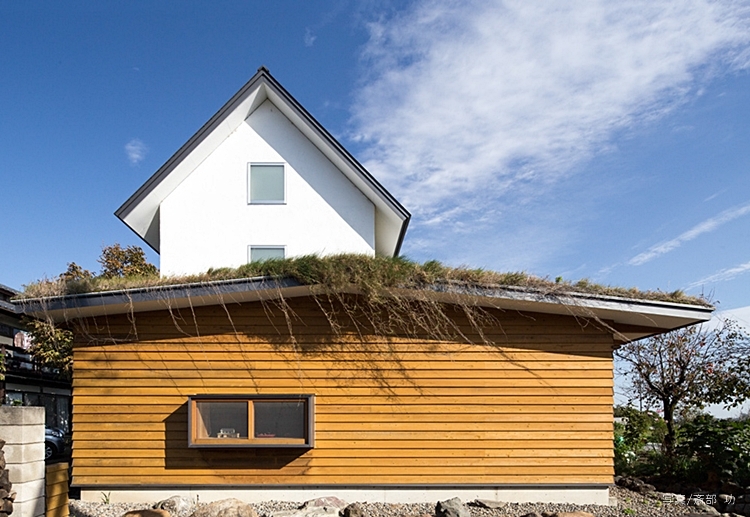 草屋根の家